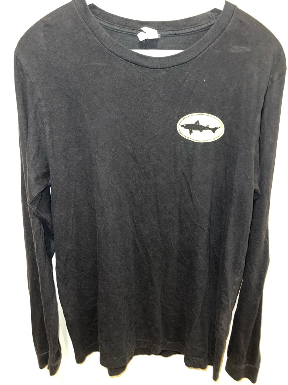Men's Black Long-Sleeve Graphic Tee